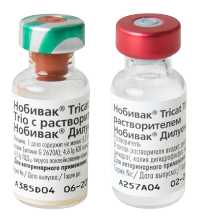 Нобивак TRICAT TRIO (NOBIVAC TRICAT TRIO) вакцина для кошек 2 флакона = 1 доза + растворитель