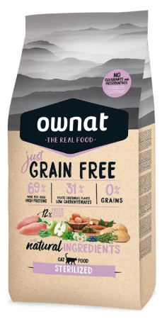 OWNAT Just Grain Free Sterilized Cat Курица 3 kg