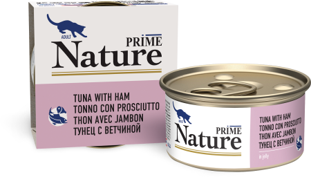 Prime Nature Cat Тунец с Ветчиной в желе 85 g для кошек