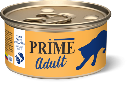 Prime Adult Cat Тунец с Ананасом в собственном соку 85 g для кошек