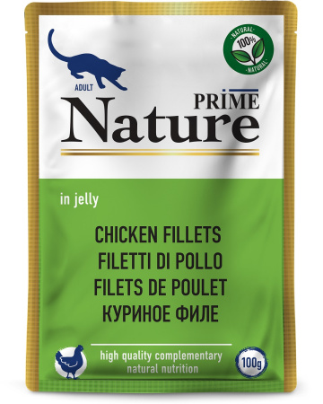 Prime Nature Cat Куриное филе в желе 100 g для кошек