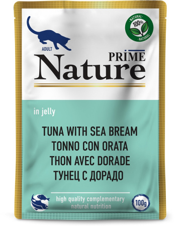 Prime Nature Cat Тунец с Дорадо в желе 100 g для кошек