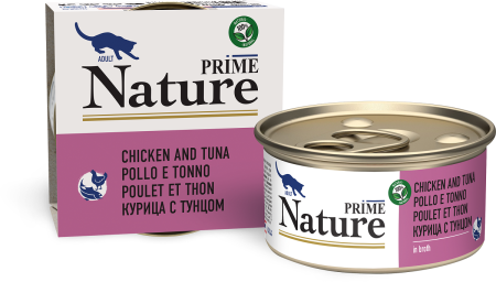 Prime Nature Cat Курица с Тунцом в бульоне 85 g для кошек
