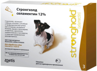 Стронгхолд 12% капли для собак 5-10 кг 60 мг 3 пипетки