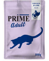 Prime Adult Cat Курица и Ягненок паштет 100 g для кошек