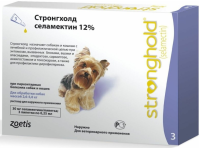 Стронгхолд 12% капли для собак 2,6-5 кг 30 мг 3 пипетки