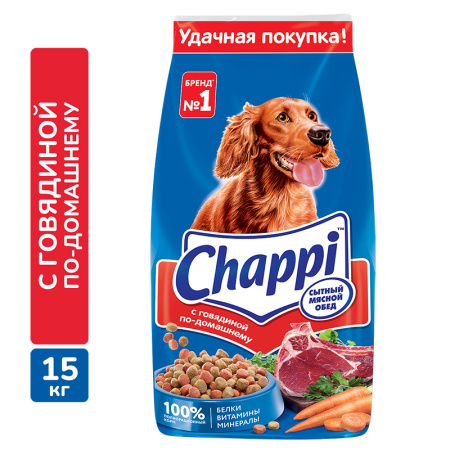 Chappi Сытный мясной обед Говядина по-домашнему 15 kg