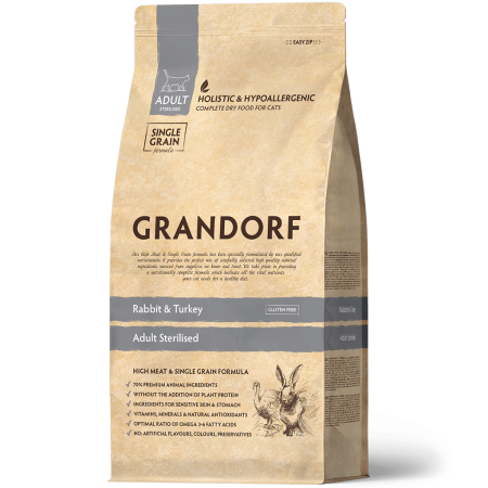 Grandorf Cat Rabbit & Turkey Adult Sterilised 2 kg