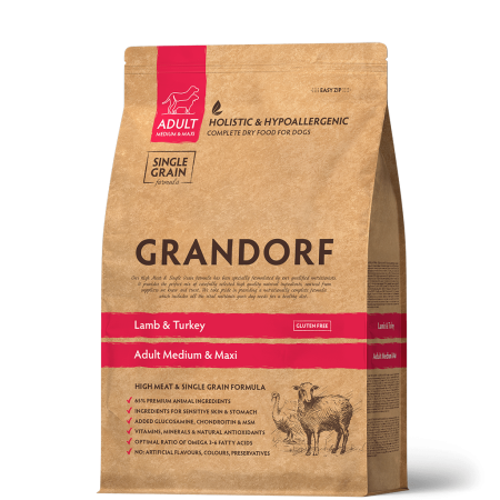 Grandorf Dog Lamb & Turkey Adult Medium&Maxi 1 kg