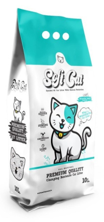 Soft Cat Наполнитель комкующийся бентонитовый с ароматом Марсельского мыла 10 л