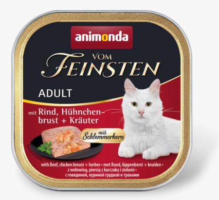Animonda Vom Feinsten с Говядиной, Курицей и Травами 100 g для кошек