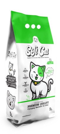 Soft Cat Наполнитель комкующийся бентонитовый с ароматом Алоэ Вера 5 л