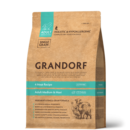 Grandorf Dog 4 Meat Probiotics Adult Medium&Maxi 1 kg