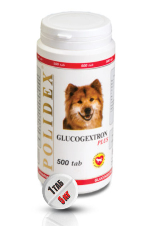 Кормовая добавка Polidex Glucogextron plus 500 таблеток