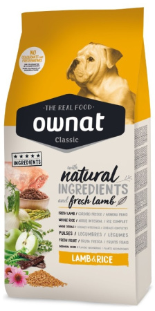 OWNAT Classic Dog Ягненок и рис 4 kg