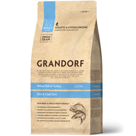 Grandorf Cat White Fish & Turkey Adult 2 kg