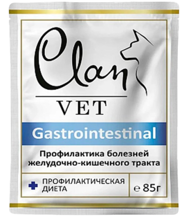 Clan Vet Dog Gastrointestinal для пищеварения 85 g
