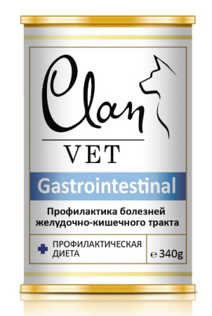 Clan Vet Dog Gastrointestinal для пищеварения 340 g