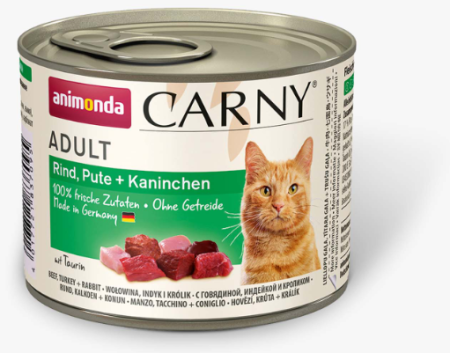 Animonda Carny Adult Говядина с Индейкой и Кроликом 200 g для кошек